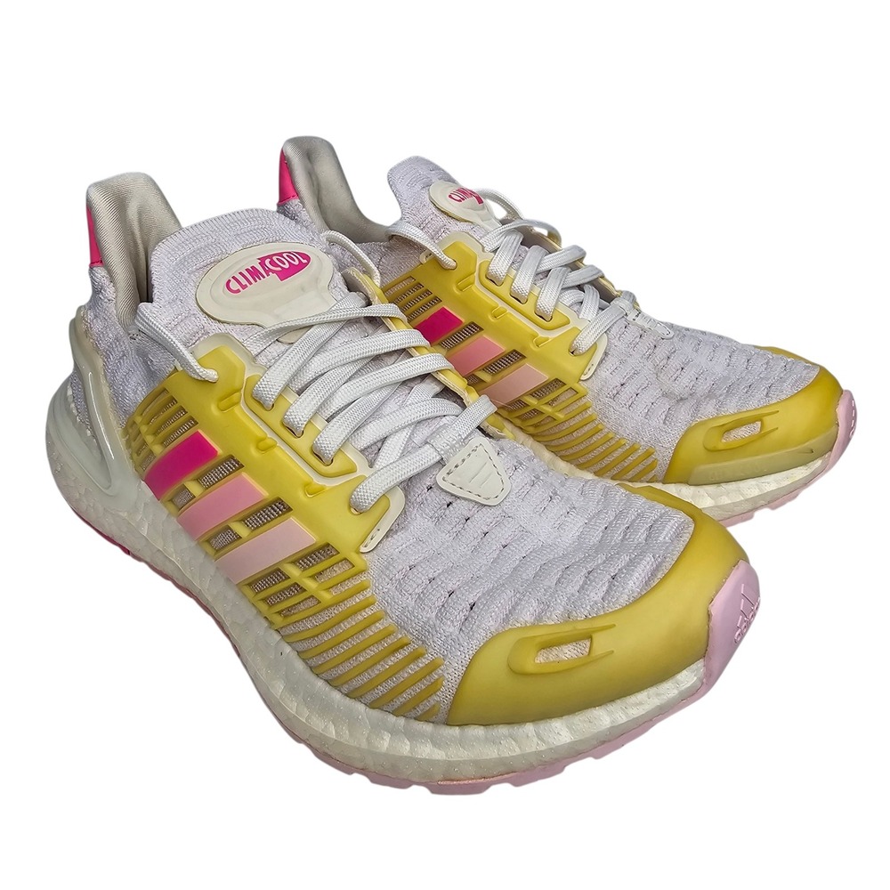Adidas Ultraboost DNA CC_1 Womens 5 White Yellow Pink‎ Running Shoes GX7810